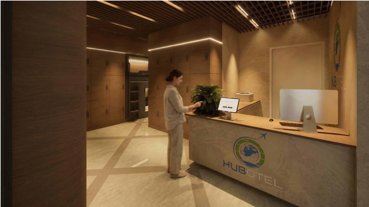 Hubotel integrated airport check-in